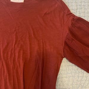 Anthropologie Maroon Shirt